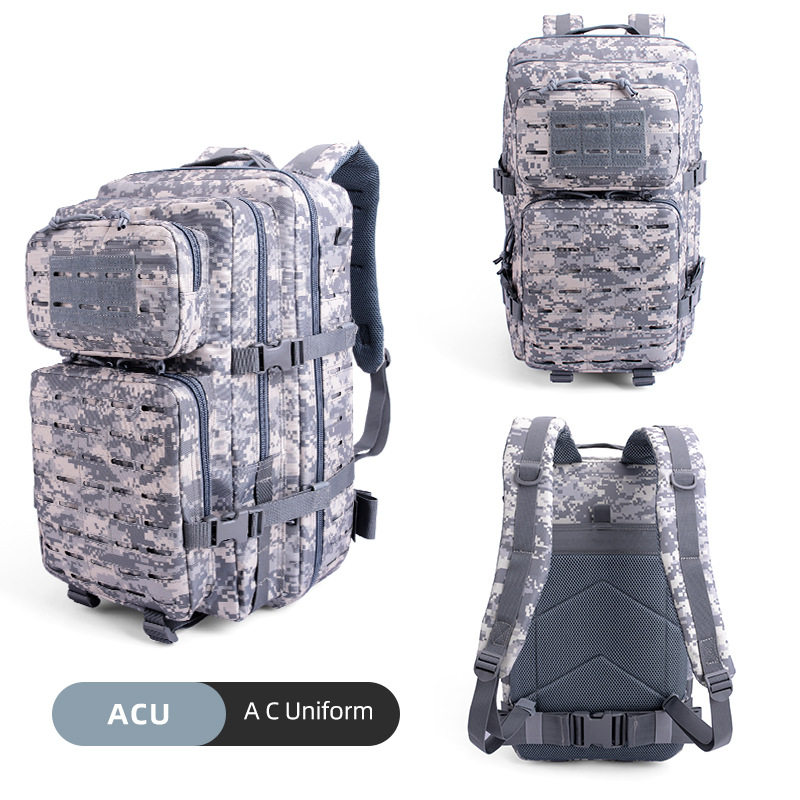 Nueva mochila láser de gran capacidad de viaje ligero al aire libre acampando mochila táctica de senderismo mochila deportiva