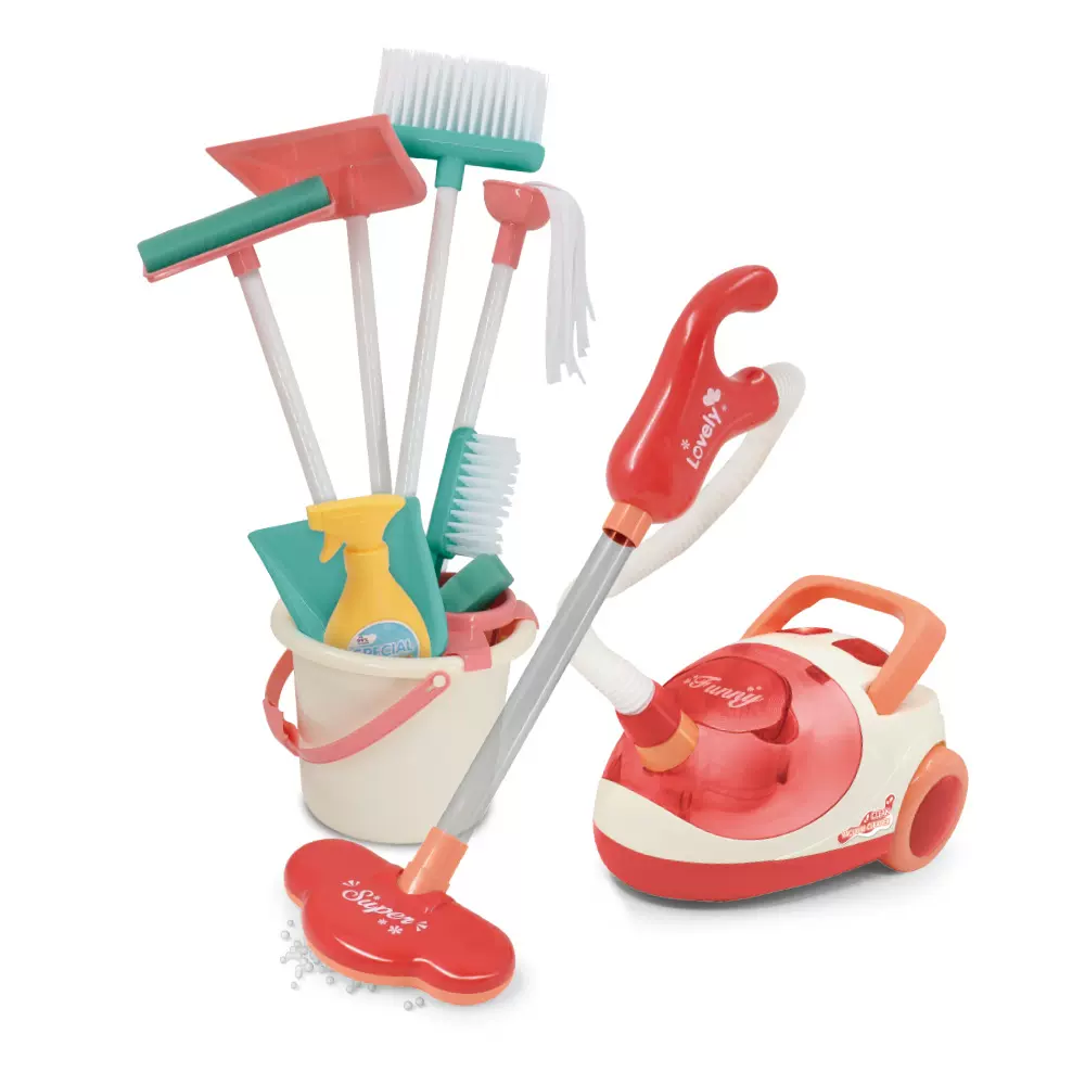 跨境过家家儿童电动吸尘器打扫清洁套装过家家仿真玩具批发