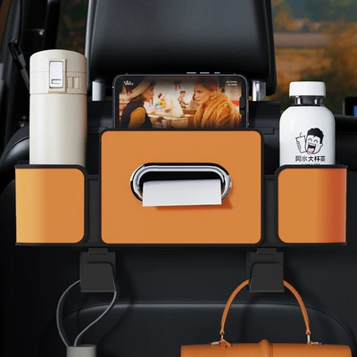 Rear Storage Box Hook, In-Car Car cup holder/beverage holder - orange-cartoon-free-4th-generation-seat-organizer