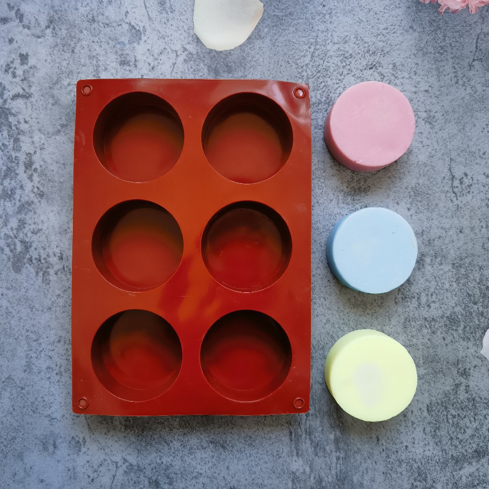 Silicone 6 cilindros pequeños 154 molde de pastel helado gelatina pudín jabon molde de pastel herramientas de horneado