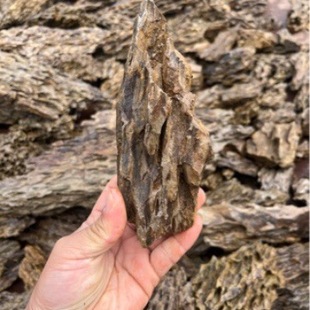 Aquarium landscape material pine stone garden landscape stone dragon bone stone brown pine stone