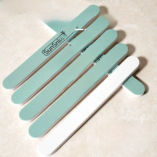 Sponge polishing strip double-sided nail file strip polishing board rubbing strip Wenwan polishing strip silver stick nail tools wholesale