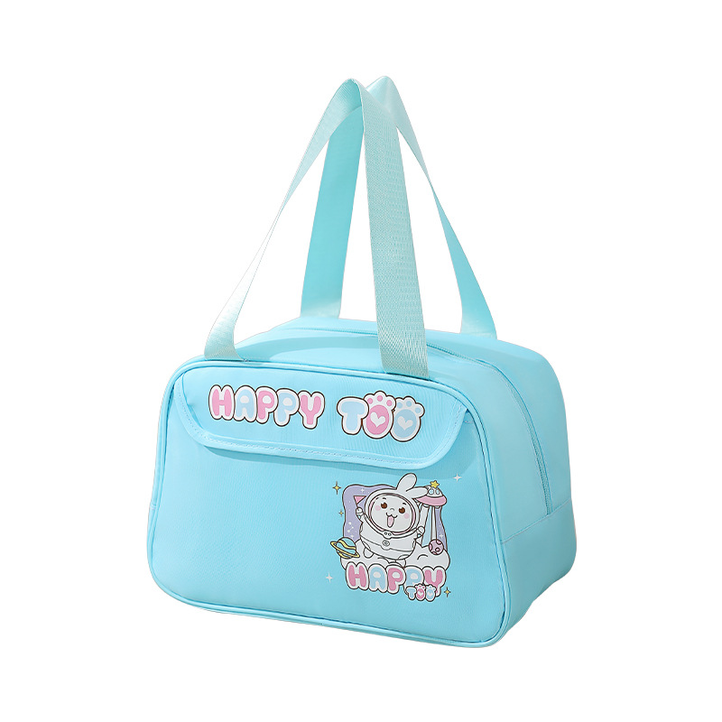 Runhui Vitality Cartoon Paquete de comida semicircular Paquete de comida para estudiantes Paquete de hielo de picnic Bolsa de almuerzo para ir a trabajar con comida Bolsa de almuerzo con aislamiento