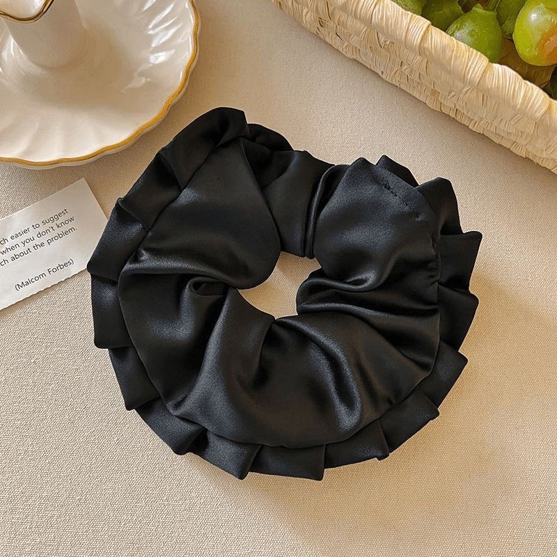 Fascia per capelli con pieghe stile balletto, intestino crasso, cuscino di seta, corda per capelli, donna, elastico per capelli, fascia per capelli a forma di palla, copricapo_voghion.com