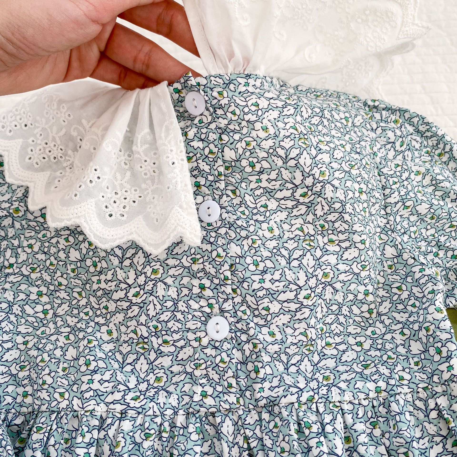 160g Weight Cotton Fabric Type Bodysuits Tops Type Regular Fit Fit Type Flower Pattern Summer Season Baby Girl'S Gender Princess, Cute Style Princess Cute Flower Cotton Baby Rompers 9