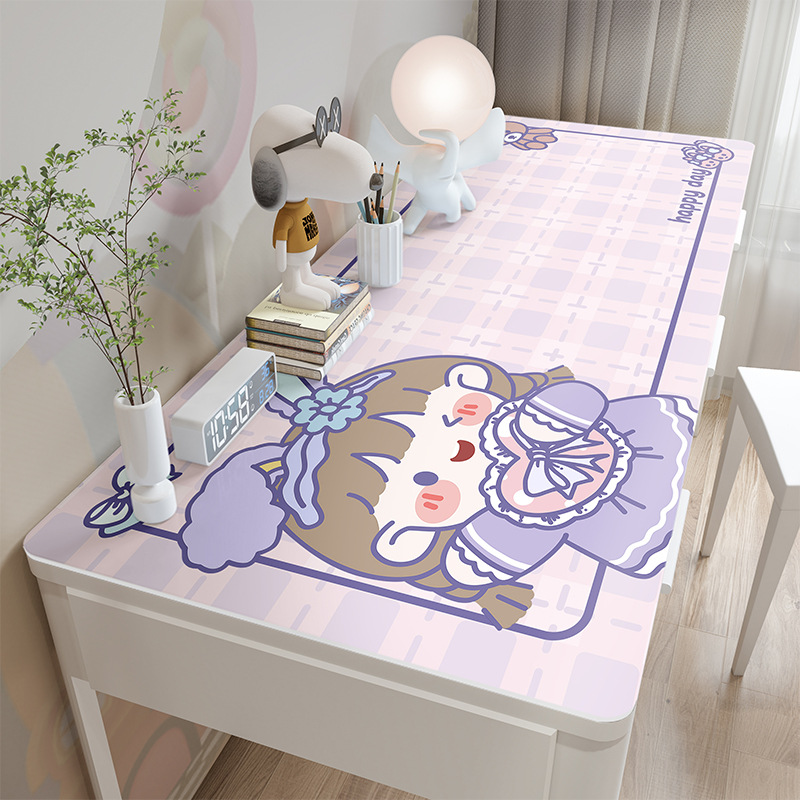 Anti-cuero estera de escritorio de dibujos animados de gran tamaño lindo teclado de la computadora estera alfombrilla de ratón estudiante de oficina estera de escritorio