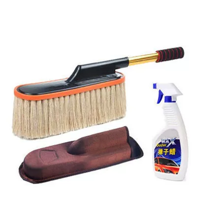 dust wax mop car wash: Car cleaning tools - beige-wax-brush-brush-box-duster-wax