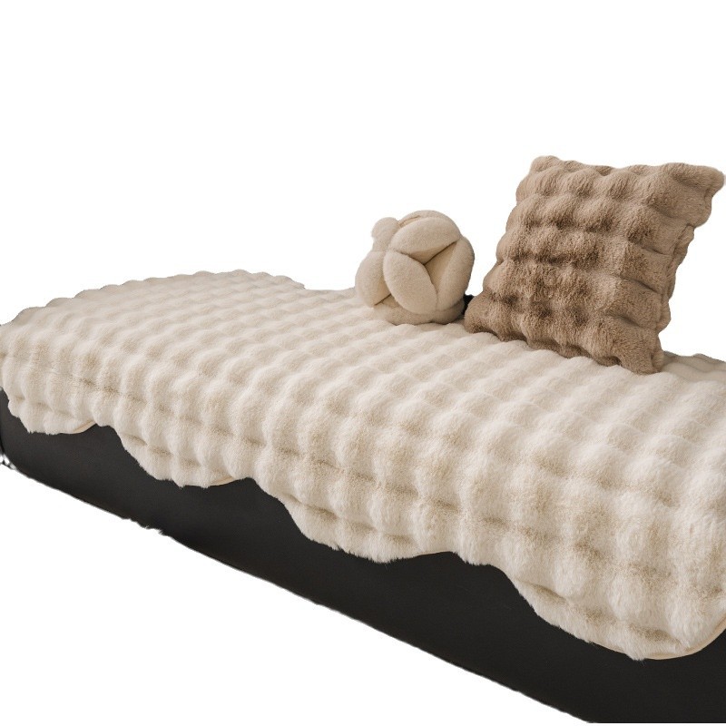 Francia de forma especial engrosada tela de seda de peluche 2024 nuevo otoño invierno de alta calidad sensación fija cojín antideslizante