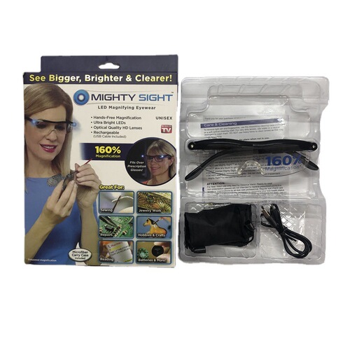 New TV Model Mighty Sight LED Light Glasses Reading Glasses Magnifying Glass High Definition Manufacturer