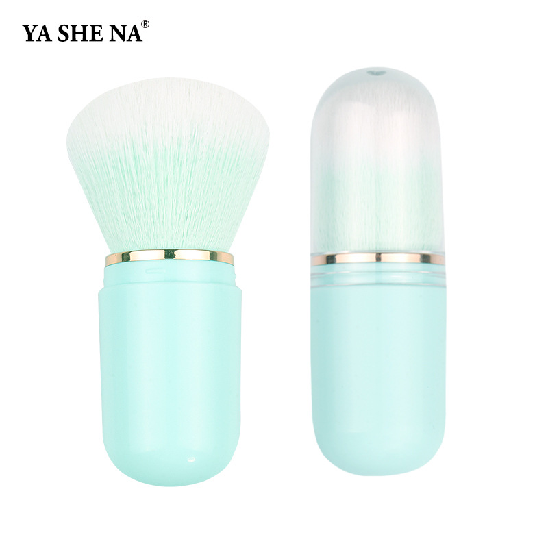 Yasna nuevo de una sola cabeza portátil retráctil cepillo de maquillaje cepillo de rubor cepillo de miel cepillo suelto belleza maquillaje herramientas de maquillaje