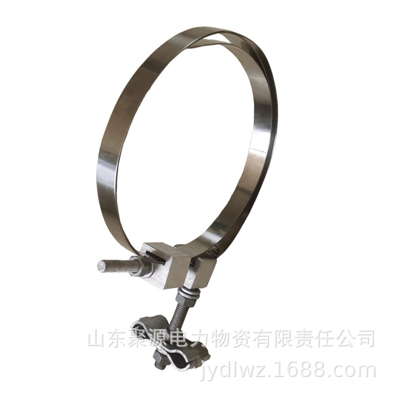 水泥杆用引下线夹 OPGW铠装光缆固定卡具 电力光缆杆用引下线夹