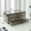 [Transparent Gray] 72-compartment three-layer storage box---hot sale