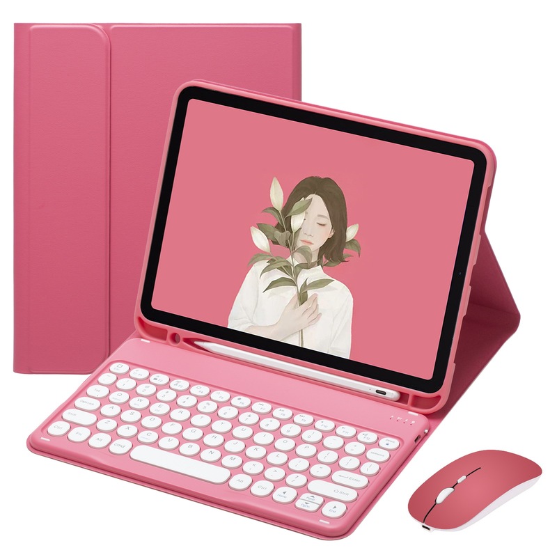 Suitable for iPad 9 Bluetooth Keyboard Case 11Th Generation Pro 11 Split Round Keycap Keyboard Case Air 4 with Pen Slot Magnetic Attraction