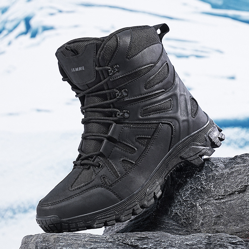 Transfronterizos de tamaño grande otoño nuevas zapatillas deportivas de alta altura caminata al aire libre anti-deslizante zapatos de montaña entrenamiento de campo de entrenamiento de campo botas para hombres