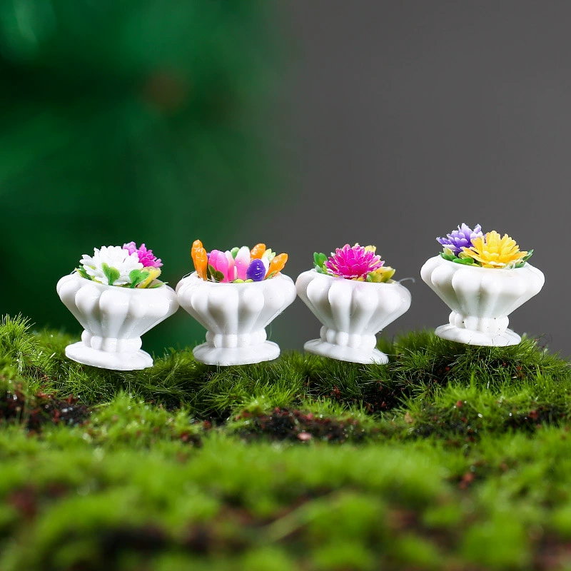 Кукольный домик аксессуары мини модель растения имитация маленький горшок микро пейзаж украшение горшок