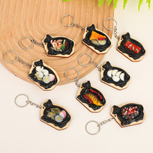 仿真食物牛形铁板烧钥匙扣创意仿真美食铁板牛排小礼品挂件玩具