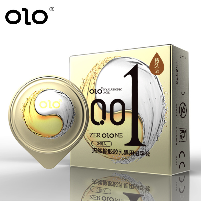 OLO避孕套玻尿酸超薄持久颗粒安全套酒店计生成人情趣性用品批发