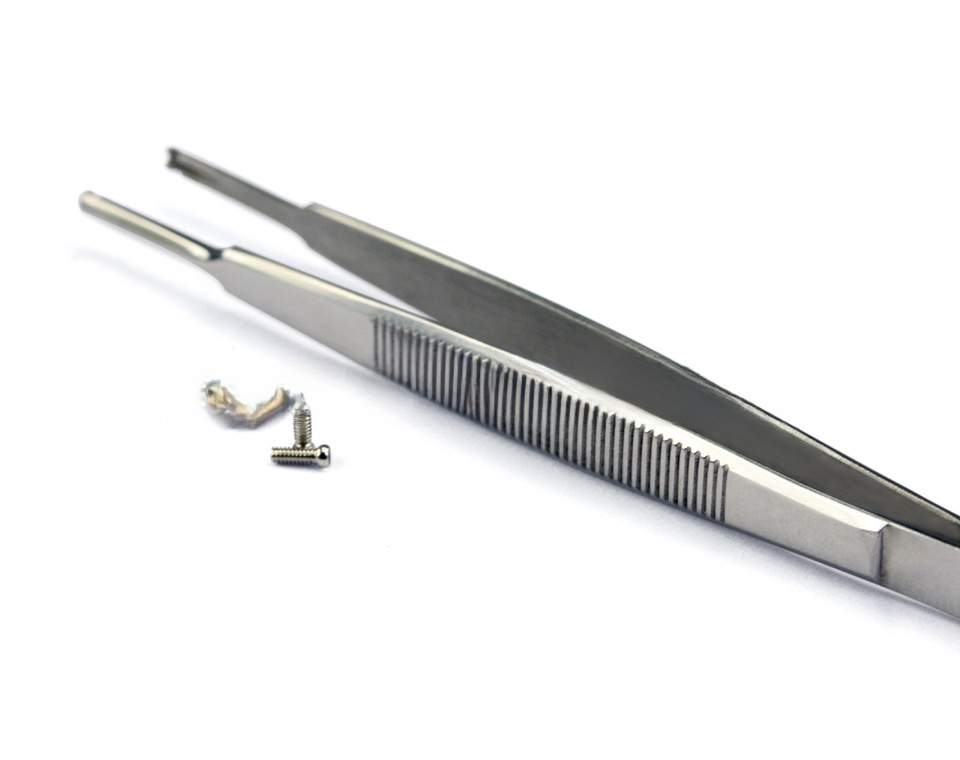 Glasses, tweezers