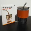 Smoke gray+black cover+black straw+leather case+color box (a box of 58)