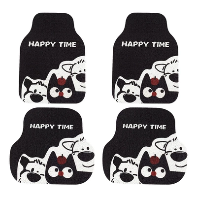 Universal Foot Pad — Anti-Dirty Floor Mats - three-cats-and-dogs-complete-vehicle-50655050cm-wire-loop-four-piece-set
