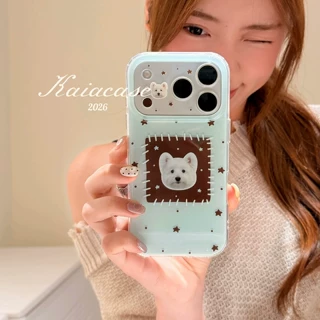 补丁卡通狗狗适用iphone17手机壳15PRO苹果16promaxIMD双层IMD14