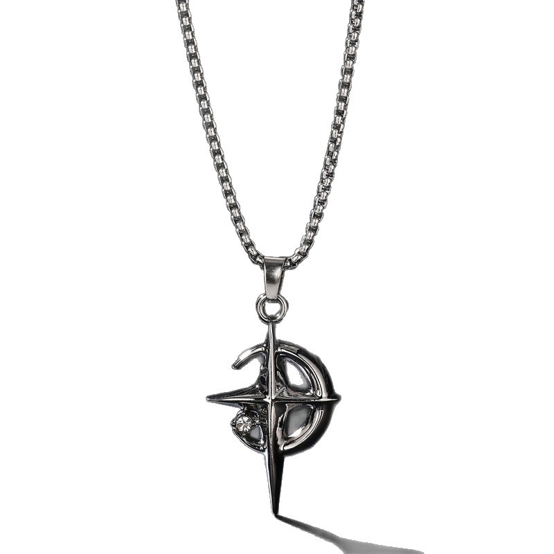 European and American Niche Design Galaxy Necklace Women's Cold Style High-Level Clavicle Chain Sweet Cool All-Match Sweater Chain Cross