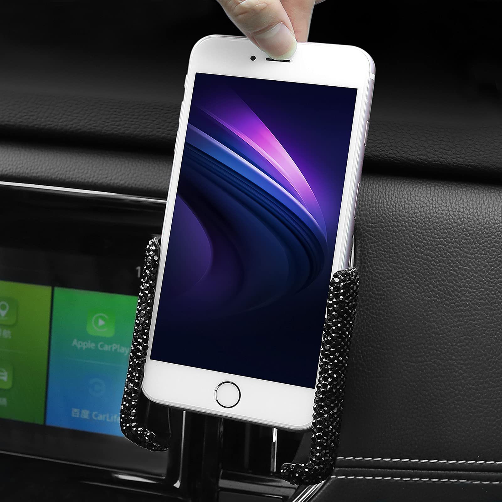 Rhinestone Car Phone Holder Air Vent Mount
