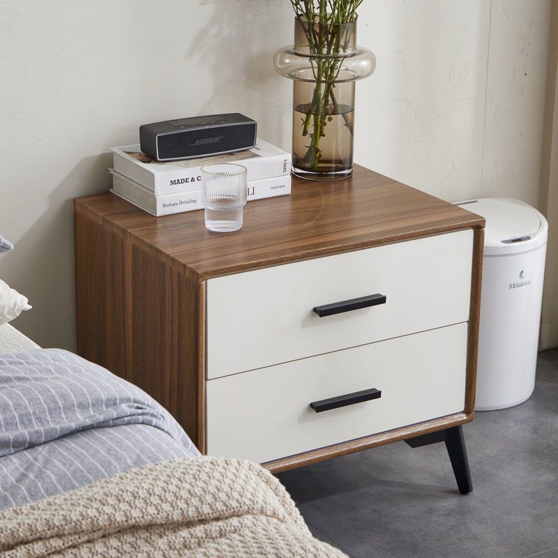 Nordic Solid Wood Bedside Table Modern Chinese Style Simple Small Apartment Bedside Table Bedroom Storage Storage Bedside Cabinet