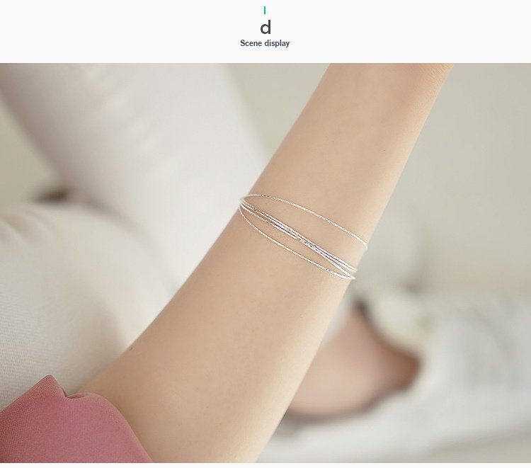 simple silver-plated fine multilayer copper bracelet wholesale