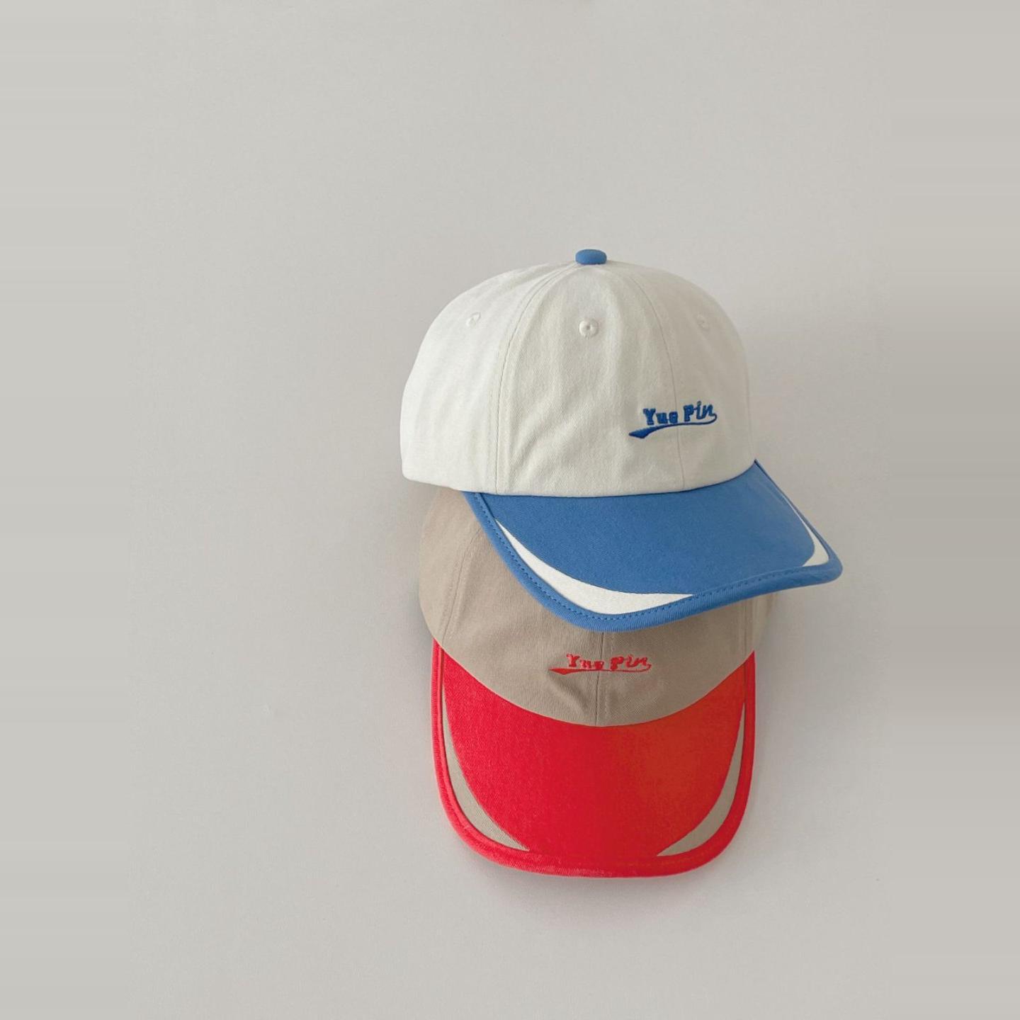 Gorra de Béisbol con Contraste de Color de Algodón con Protección Solar
