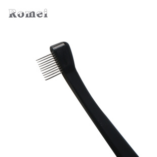 Foldable Black Steel Needle Eyelash Brush, a Pair of Upper and Lower Eyelashes, Partial Eyelash Comb That Can Brush the Eye Tail