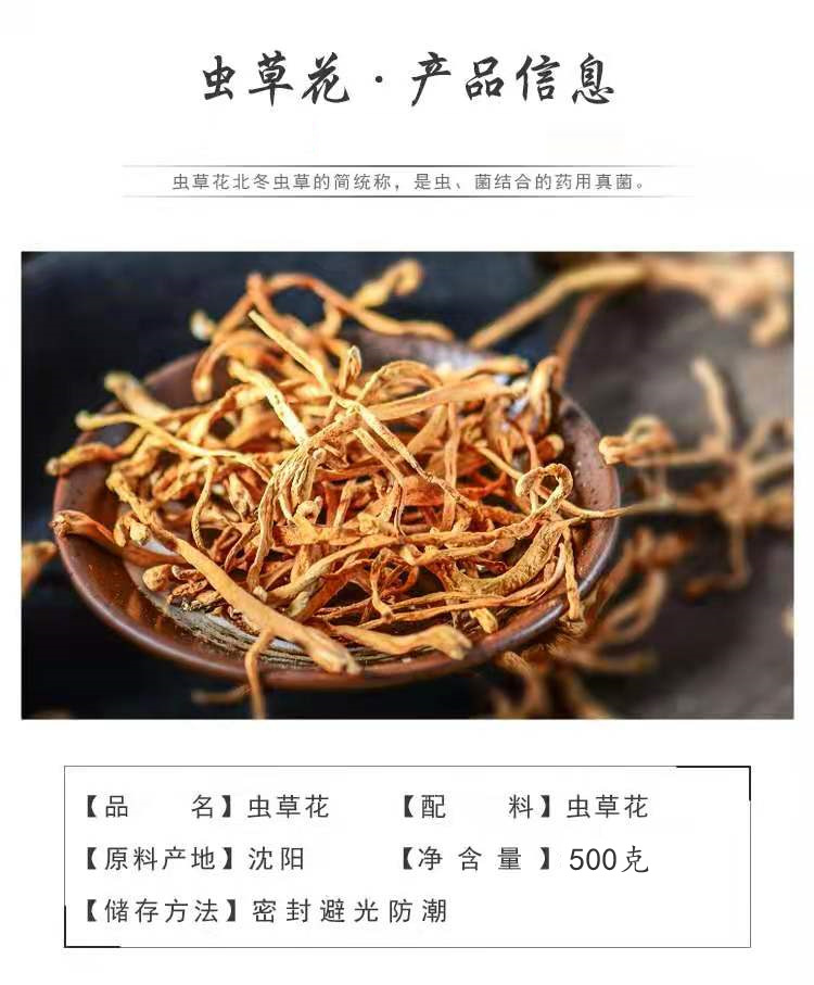 Cordyceps Flower (Cordyceps militaris) — Dried Food Herb for Soup & Tea, 500g overview