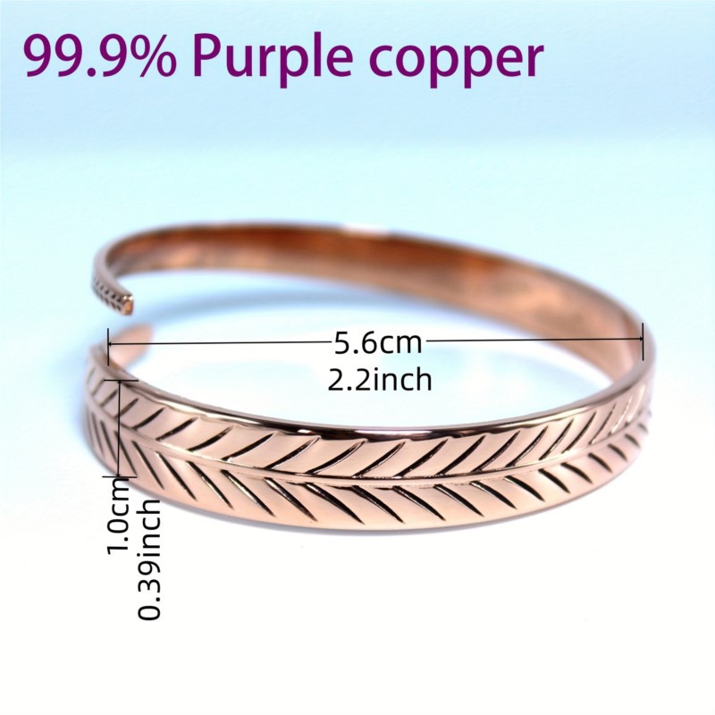 Elegant retro copper bronze bracelet, European style, Birthday gift 4