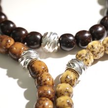 藏银银制品 新款925银喜玄珠 文玩配饰 顶珠 9.5mm星月佛珠108串