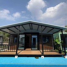 外贸带露台双翼拓展房景区民宿折叠拓展箱屋翼式可拆卸集装箱房