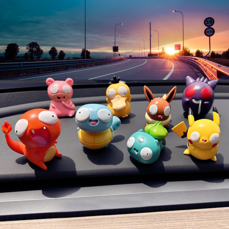 로얄 세 어리석은 눈 GENG 유령 케다 덕 이브라힘 바보 야수 작은 불 드래곤 Q 버전 인형 손으로 만든 모델