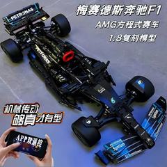 兼容乐高梅赛德斯奔驰F1方程式赛车积木跑车机械组拼装玩具男孩子
