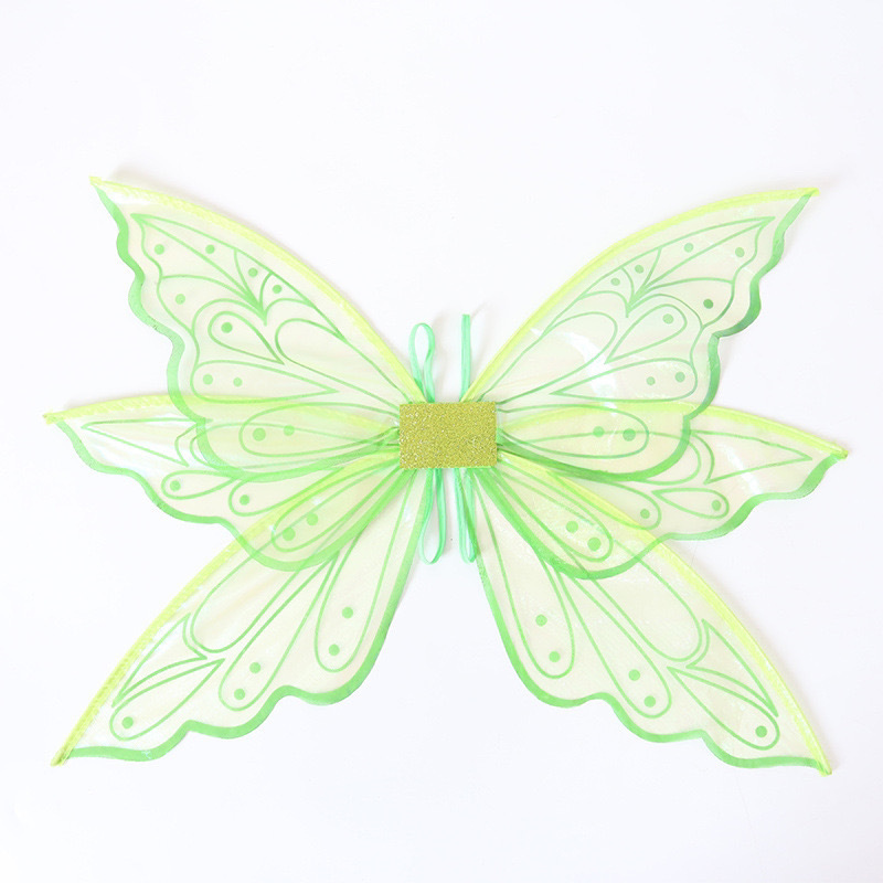 Green printed 6-piece butterfly