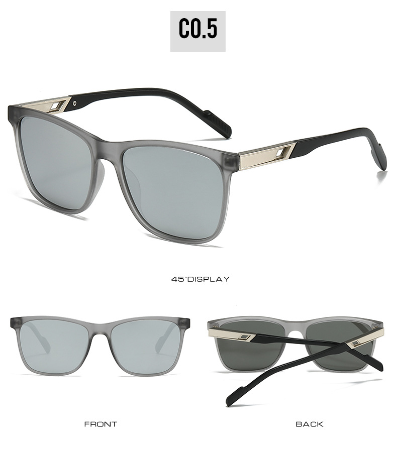 50g Weight Full Frame Glasses Structure Sunglasses Classification Tac, UV400 Protection Lens Material Square Glasses Style Holiday, Travel Occasion Solid Color Pattern All Seasons Season Unisex Gender Vintage Style, Simple Style Style Grey, Black Color Vintage Style Simple Style Solid Color Tac UV400 Protection Square Full Frame Women's Sunglasses 12