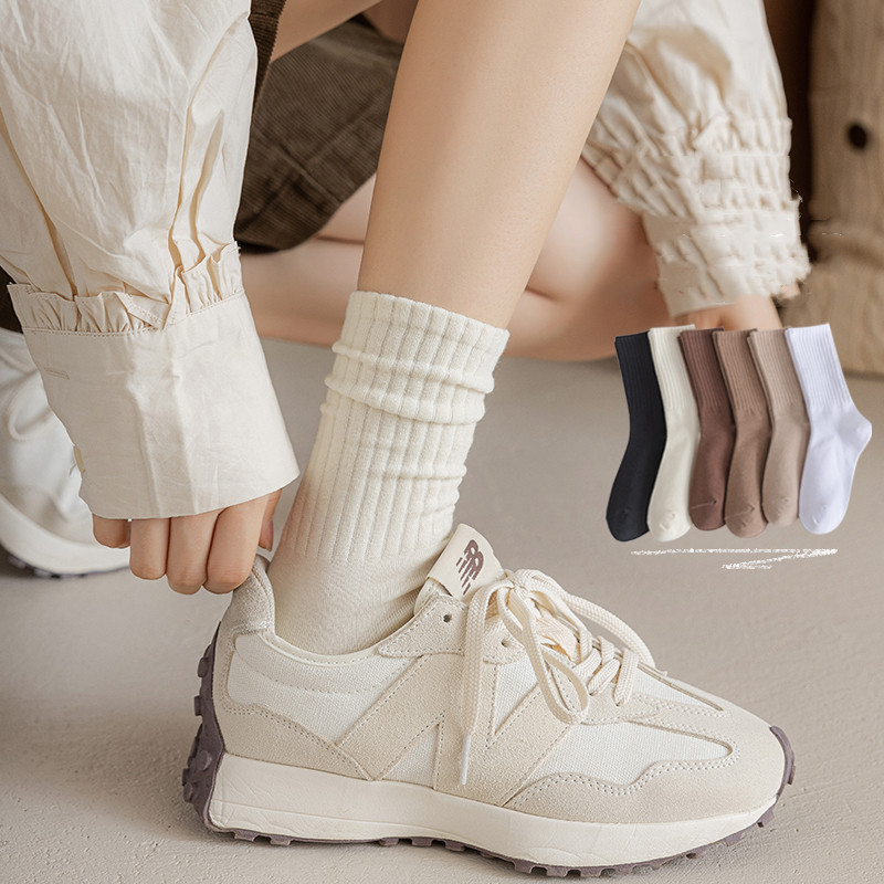 White Piled Socks Children's Mid-length Socks Autumn Cotton Socks ins Trendy Spring and Autumn Loafers Japanese Style Black Piled Stockings White Piled Socks Children's Mid-length Socks Autumn Cotton Socks ins Trendy Spring and Autumn Loafers Japanese Style Black Piled Stockings