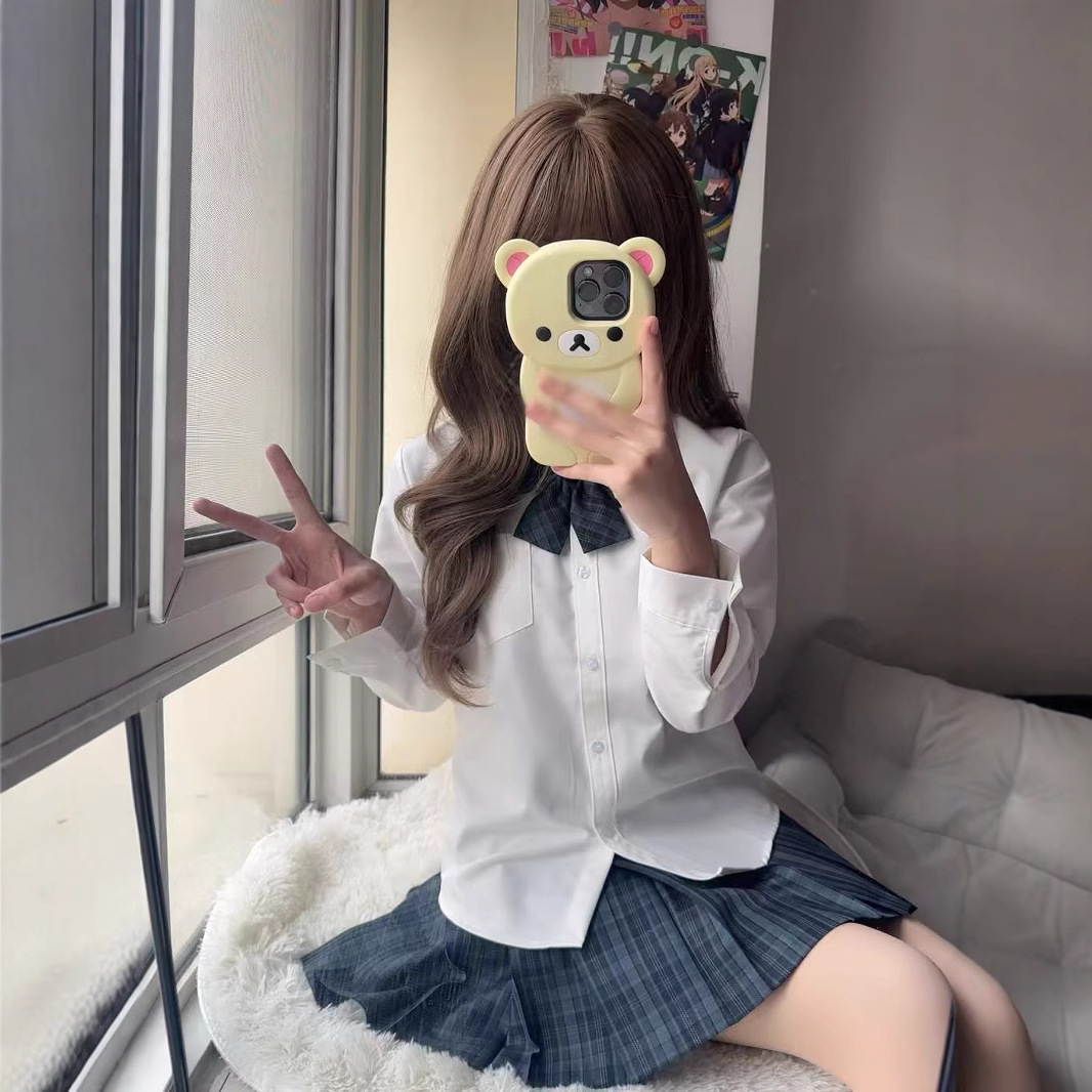 매력적인 일본 JK 여자 치마 세트 치마 주름 치마 기본 학생 유니폼 풀 세트 여름 부티크