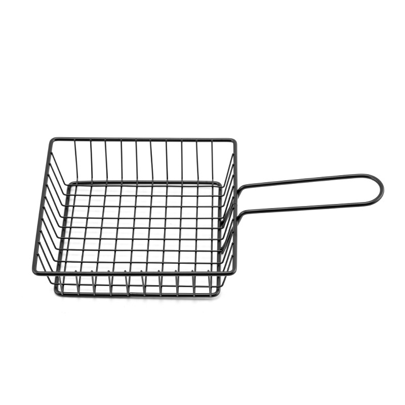 Cestas de fritas de hierro forjado transfronterizas canasta de pollo frito canasta de bocadillos creativos canasta de bocadillos fritos canasta de mesa americana canasta de bocadillos