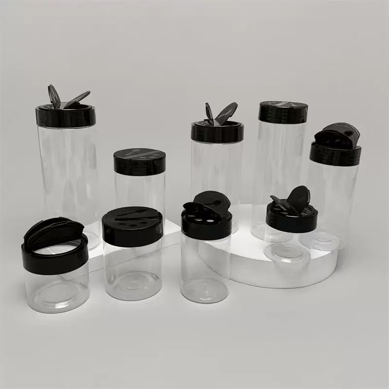 pet 55口蝴蝶盖塑料罐 塑料瓶子65口翻盖塑料瓶 胡椒粉塑料罐调料