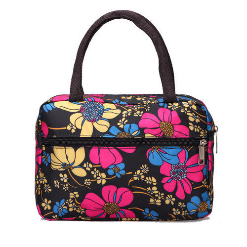 2024新款手提包牛津防水妈妈买菜包饭盒便当包中老年韩版手拎包