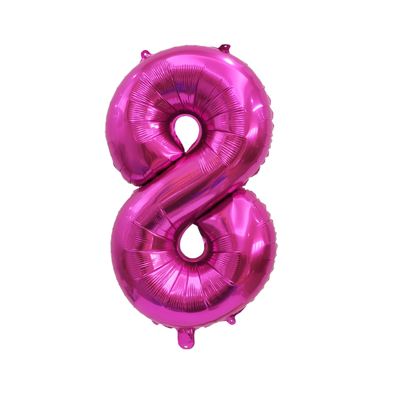 Pequeño globo digital 16 pulgadas versión americana delgada decoración del cuerpo fiesta de cumpleaños Comercio exterior globo de película de aluminio al por mayor globo digital