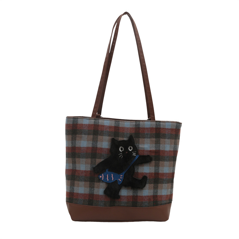 Gran capacidad de alta sensación de bolso de mujer 2024, nuevo bolso de tela de tela, mochila de moda