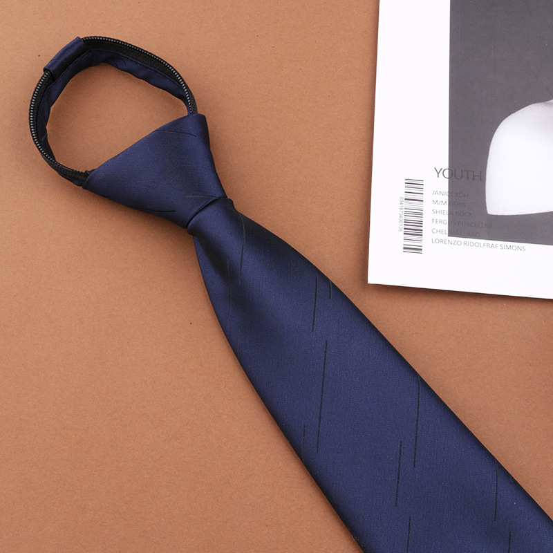 (지퍼형) 8cm 블루 애로우 넥타이