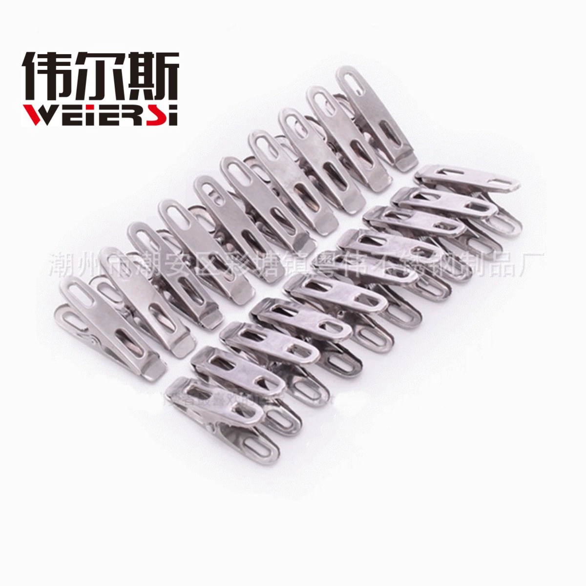 Source manufacturer Stainless steel flat clip thickened spring slide duck mouth clamp socks, clothes clip folder stationery clip
