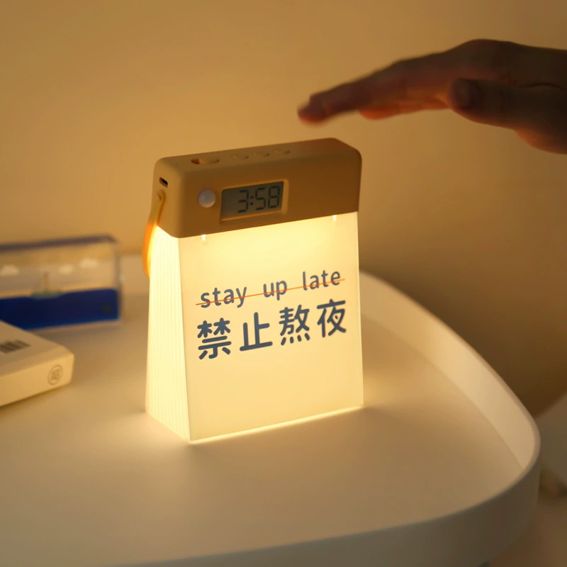 Календарь силиконовая Индукционная лампа для человеческого тела креативное простое украшение Настольный календарь для студентов современный простой Ночник подарок