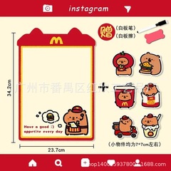 メーカーカスタマイズされた冷蔵庫マグネットメッセージボードXiao Liuyaマクドナルドジングル猫冷蔵庫マグネット磁気消去可能